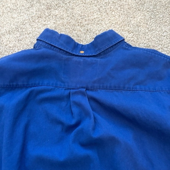 Chubbies Shirt Mens S Blue Long Sleeve Polo Henley Ski Print Chest Pocket Retro - Picture 9 of 9